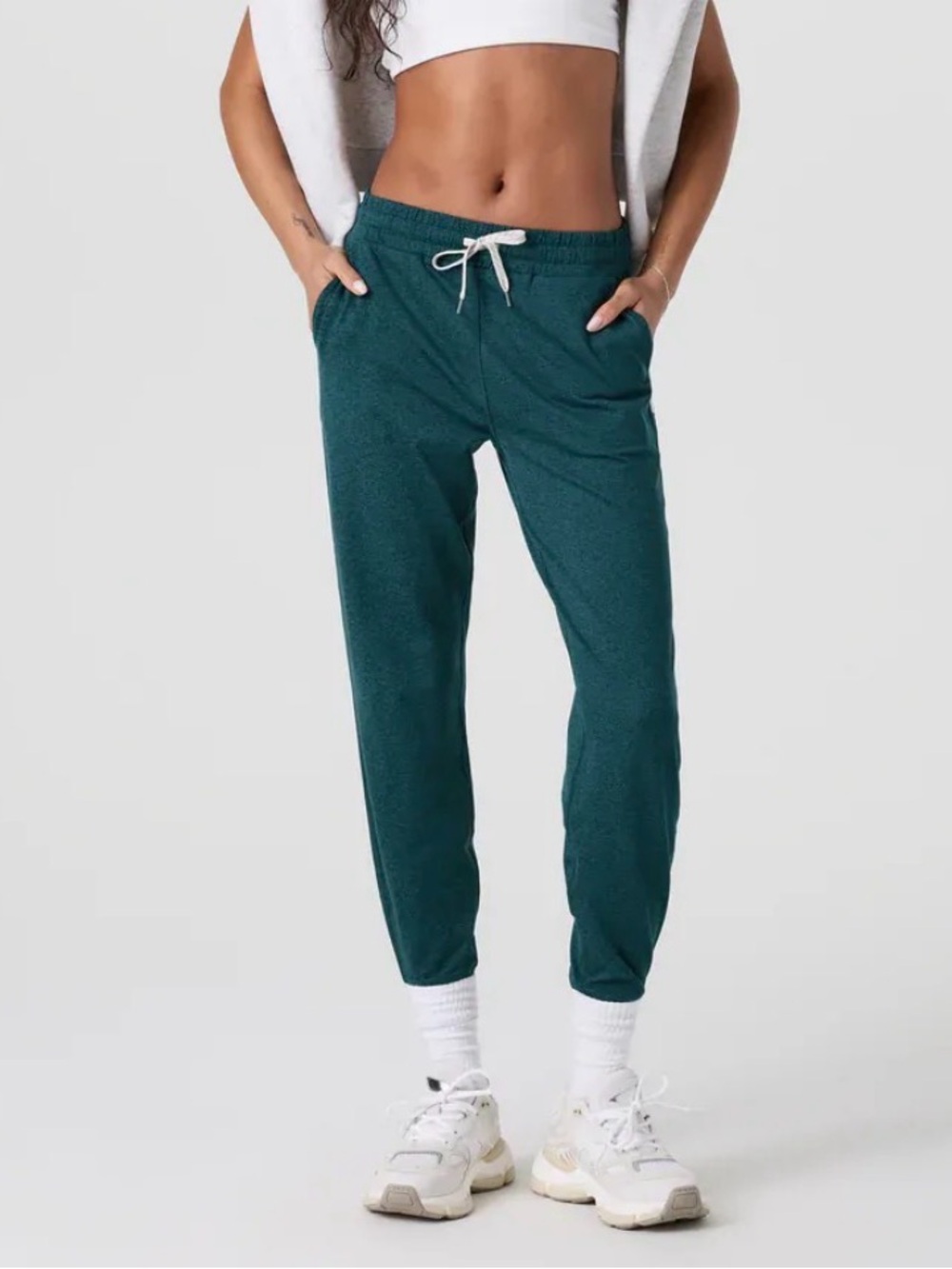 Viori Teal Drawstring Jogger Pants